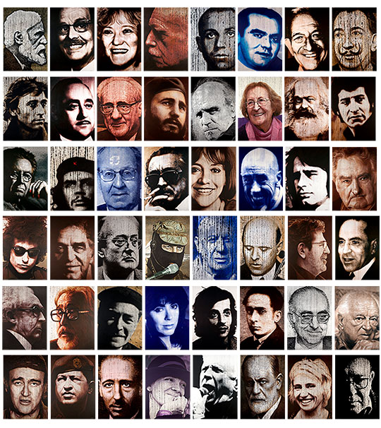 Composición de los cuadros que forman Personatges
