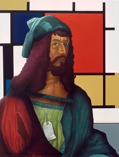 DÜRER-MONDRIAN 1986 (Acrílic s/ taula, 80x60) Antoni Miró