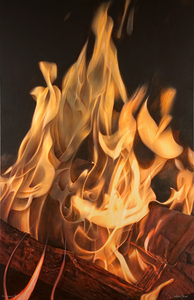 BRANQUES I FOC 2023 (Acrílic s/ llenç, 162x114) Antoni Miró